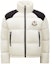 Buy MONCLER GENIUS x PALM ANGELS FW22 Nevin米色拼色徽标连帽羽绒夹克. H209L1A00002M2341034