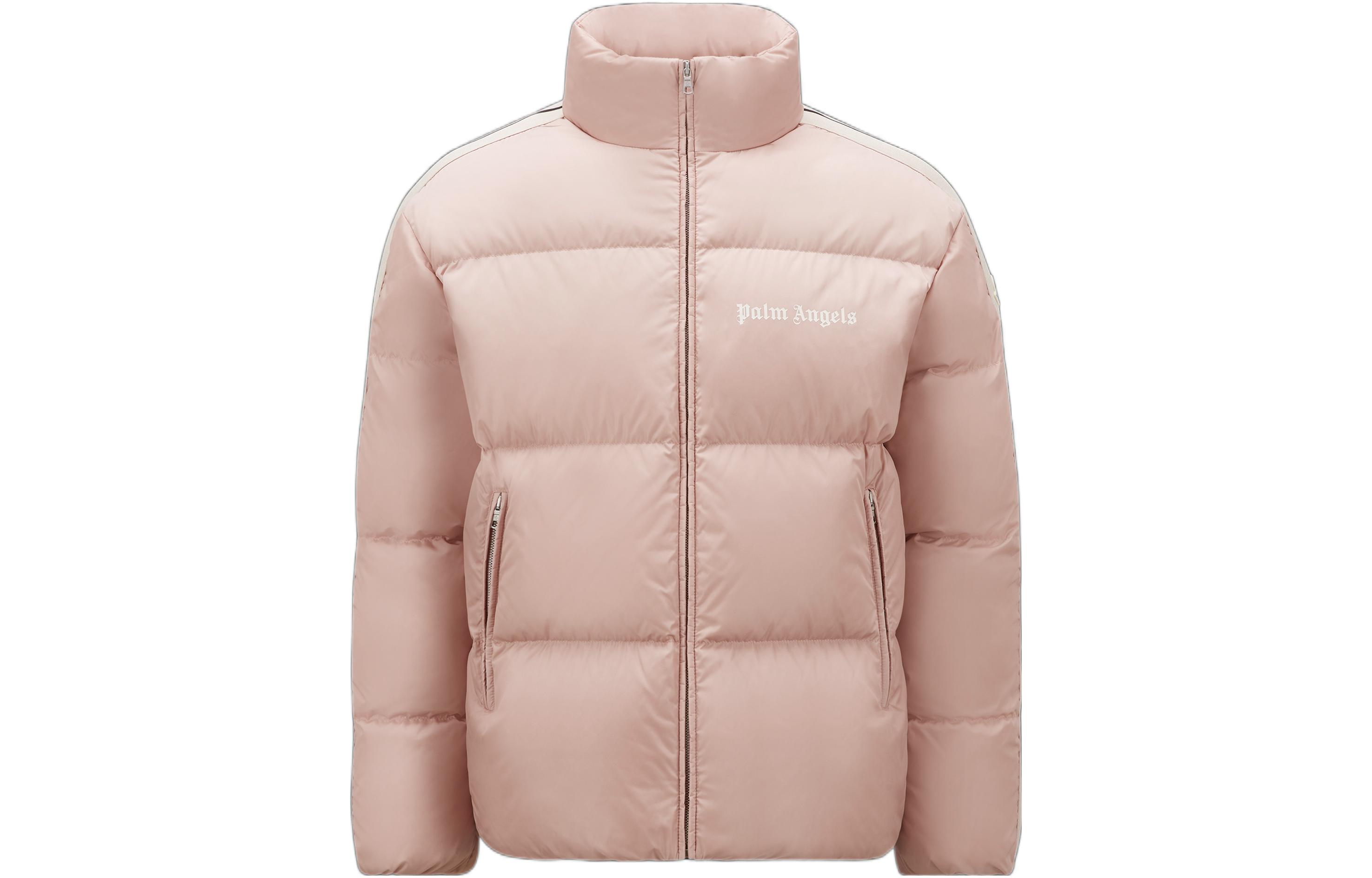 Order MONCLER GENIUS x Palm Angels FW22 Pink Logo Zip-Up Puffer Jacket Unisex. H209L1A00016M2563510