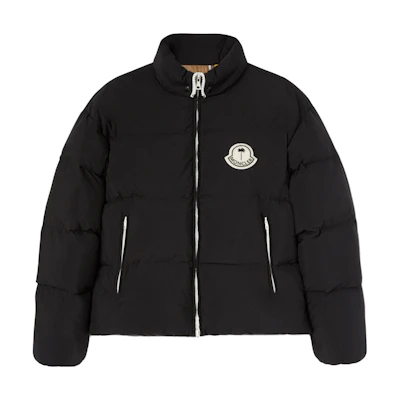 MONCLER GENIUS PALM ANGELS FW23 Black Nylon Puffer Jacket Unisex Retro Design. I209L1A00002M3377999