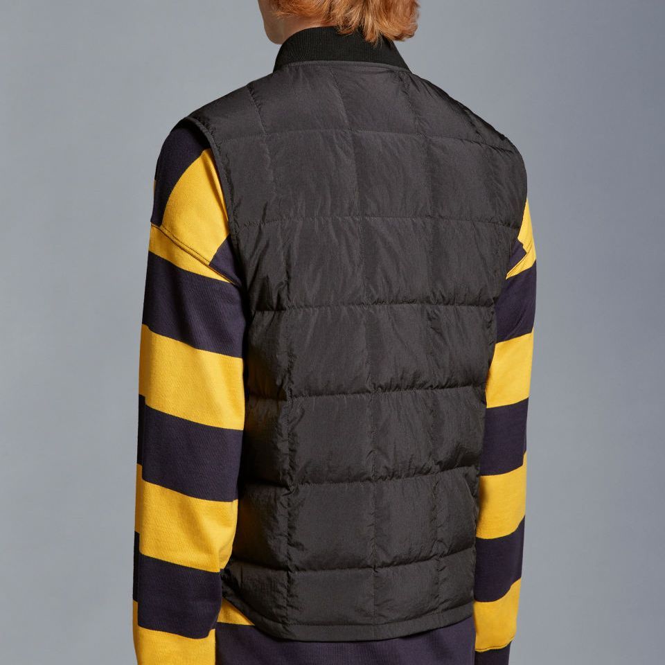 Details for MONCLER GENIUS x PALM ANGELS FW23 黑色尼龙复古拉链男女同款马甲。 I209L1A00011M3377999