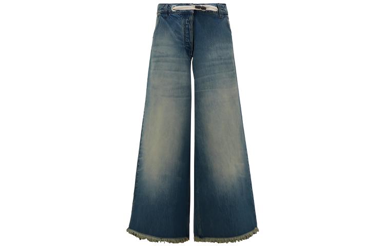 MONCLER GENIUS PALM ANGELS FW23 Fringe Wide-Leg Jeans Blue Unisex. I209L2A00001M3414780