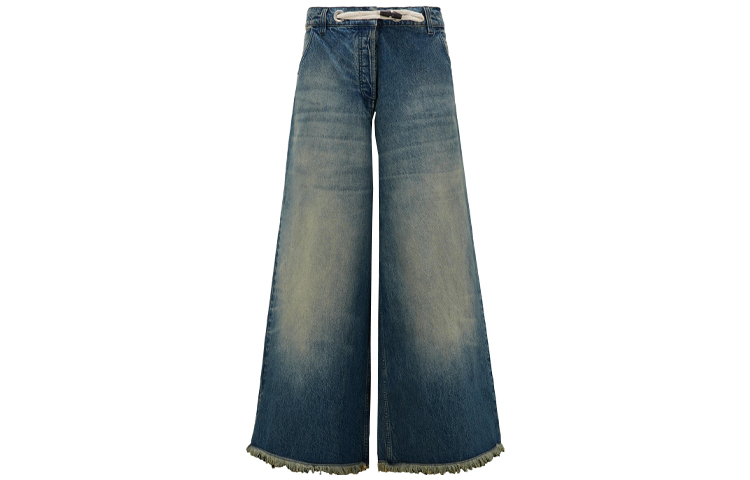 MONCLER GENIUS PALM ANGELS FW23 Fringe Wide-Leg Jeans Blue Unisex. I209L2A00001M3414780 圖 2