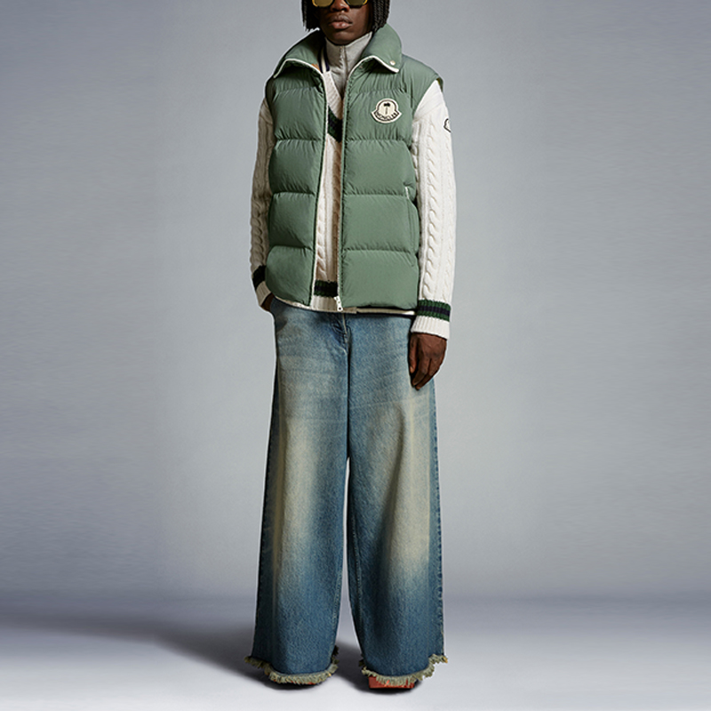 MONCLER GENIUS PALM ANGELS FW23 Fringe Wide-Leg Jeans Blue Unisex. I209L2A00001M3414780 圖 3