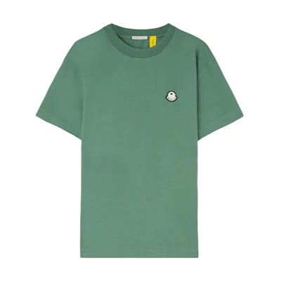 MONCLER GENIUS PALM ANGELS FW23 Logo Cotton T-Shirt Unisex Green. I209L8C00003M3568855