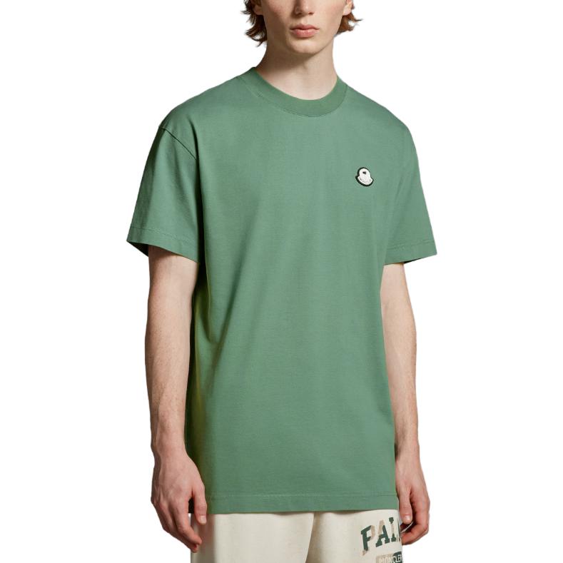 Lookbook モンクレールジーニアス x パームエンジェルス FW23 ロゴ コットンTシャツ ユニセックス グリーン I209L8C00003M3568855