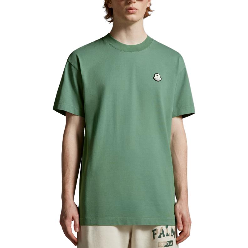 Purchase モンクレールジーニアス x パームエンジェルス FW23 ロゴ コットンTシャツ ユニセックス グリーン I209L8C00003M3568855