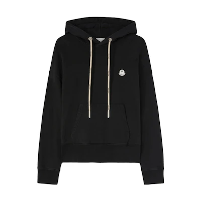 MONCLER GENIUS PALM ANGELS FW23 Logo Drawstring Hoodie Unisex Black. I209L8G00011M2513999