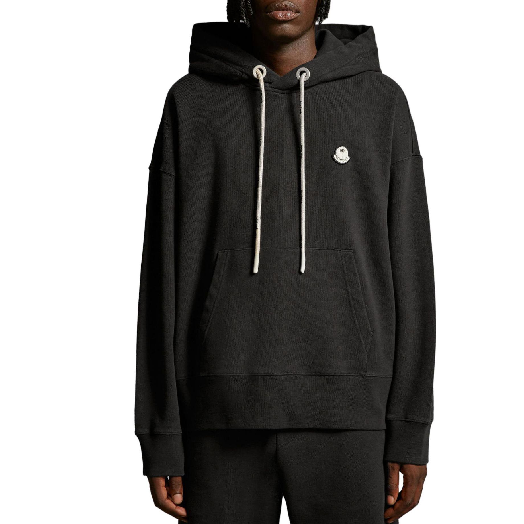 MONCLER GENIUS PALM ANGELS FW23 Logo Drawstring Hoodie Unisex Black. I209L8G00011M2513999 圖 3