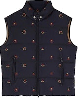 MONCLER GENIUS x PALM ANGELS FW23 Retro Embroidered Nylon Vest Navy/Red Unisex I209L1A00013M3573742 MONCLER GENIUS x PALM ANGELS FW23 Retro Embroidered Nylon Vest Navy/Red Unisex I209L1A00013M3573742