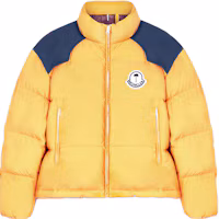 Order MONCLER GENIUS x PALM ANGELS FW23 Retro Puffer Jacket Unisex Yellow/Blue. I209L1A00017M3377F17
