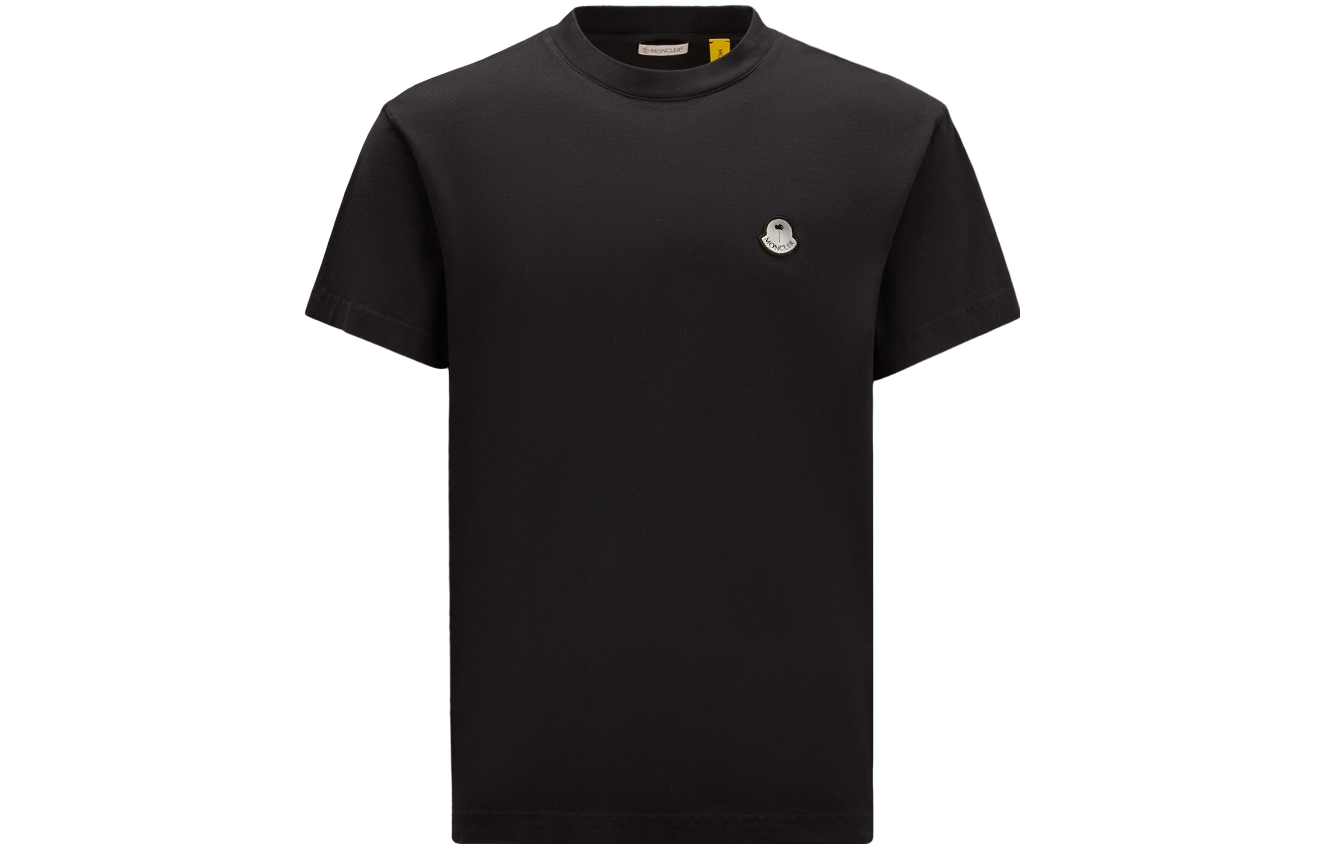 MONCLER GENIUS x Palm Angels FW23 Unisex Logo Cotton T-Shirt Black I209L8C00003M3568999