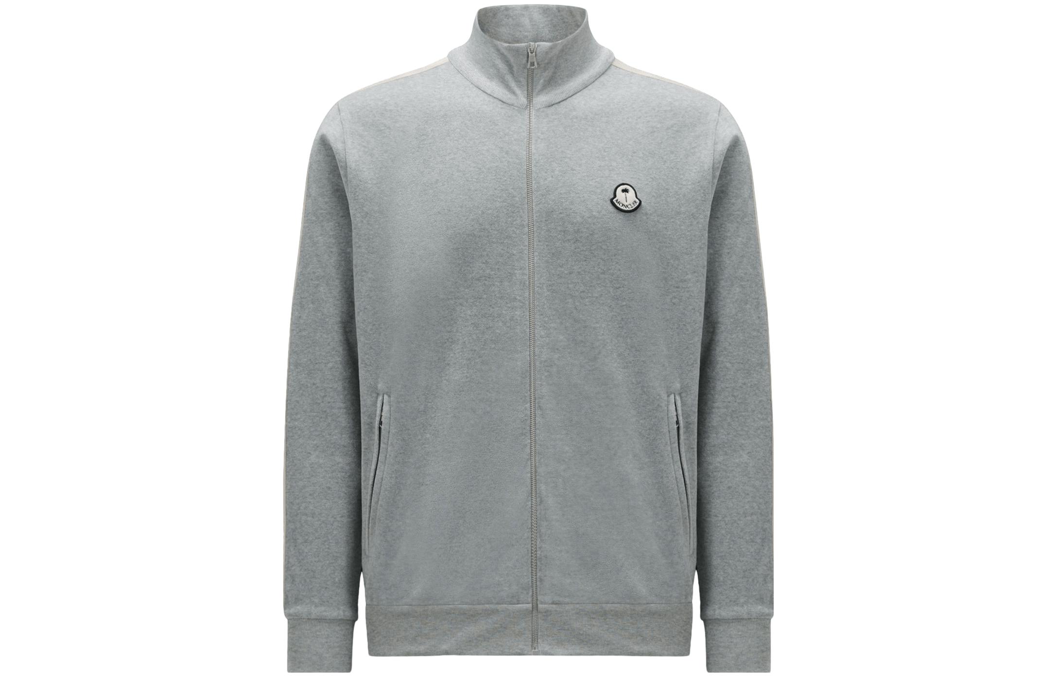 Order Sudadera Gris Unisex MONCLER GENIUS x PALM ANGELS FW23 Cuello Alto Cremallera Fleece I209L8G0000189A6S984