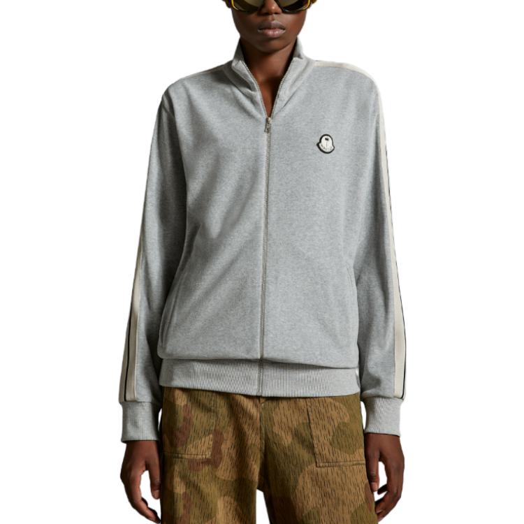 Lookbook Sudadera Gris Unisex MONCLER GENIUS x PALM ANGELS FW23 Cuello Alto Cremallera Fleece I209L8G0000189A6S984