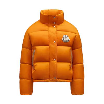 MONCLER GENIUS PALM ANGELS Logo Down Jacket Orange Winter Coat G209L1A00002M1354306