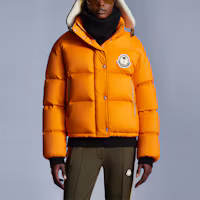 Lookbook MONCLER GENIUS x PALM ANGELS Logo Down Jacket Orange Winter Coat G209L1A00002M1354306