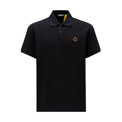 MONCLER GENIUS PALM ANGELS Navy Retro Logo Cotton Polo Shirt Unisex. I209L8A00002M3588778