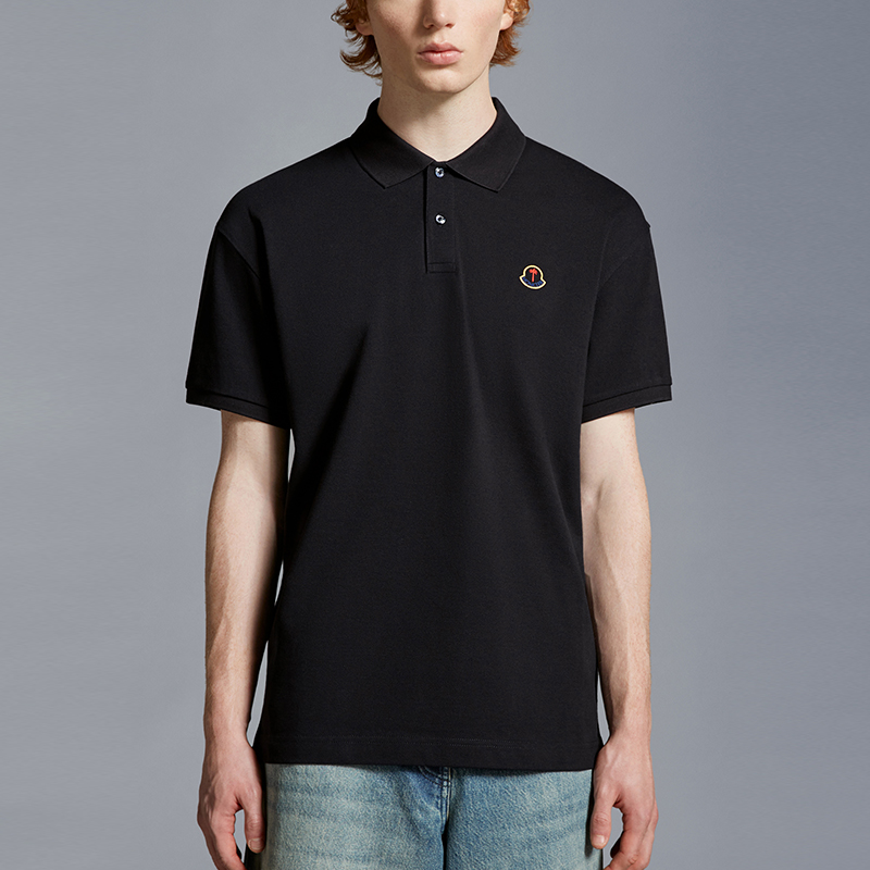 MONCLER GENIUS PALM ANGELS Navy Retro Logo Cotton Polo Shirt Unisex. I209L8A00002M3588778 圖 3