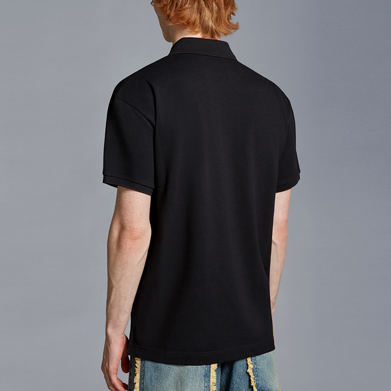 MONCLER GENIUS PALM ANGELS Navy Retro Logo Cotton Polo Shirt Unisex. I209L8A00002M3588778 圖 4