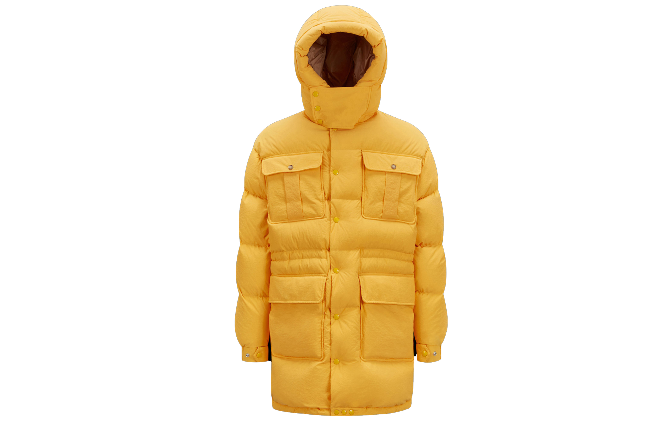 MONCLER GENIUS PALM ANGELS Orange Nylon Parka Down Jacket Unisex with Pockets. I209L1C00002M3377130