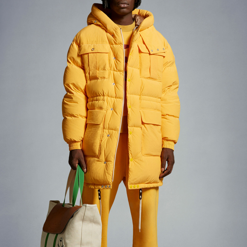 MONCLER GENIUS PALM ANGELS Orange Nylon Parka Down Jacket Unisex with Pockets. I209L1C00002M3377130 圖 3