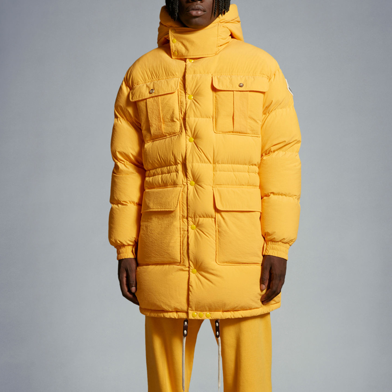 MONCLER GENIUS PALM ANGELS Orange Nylon Parka Down Jacket Unisex with Pockets. I209L1C00002M3377130 圖 4