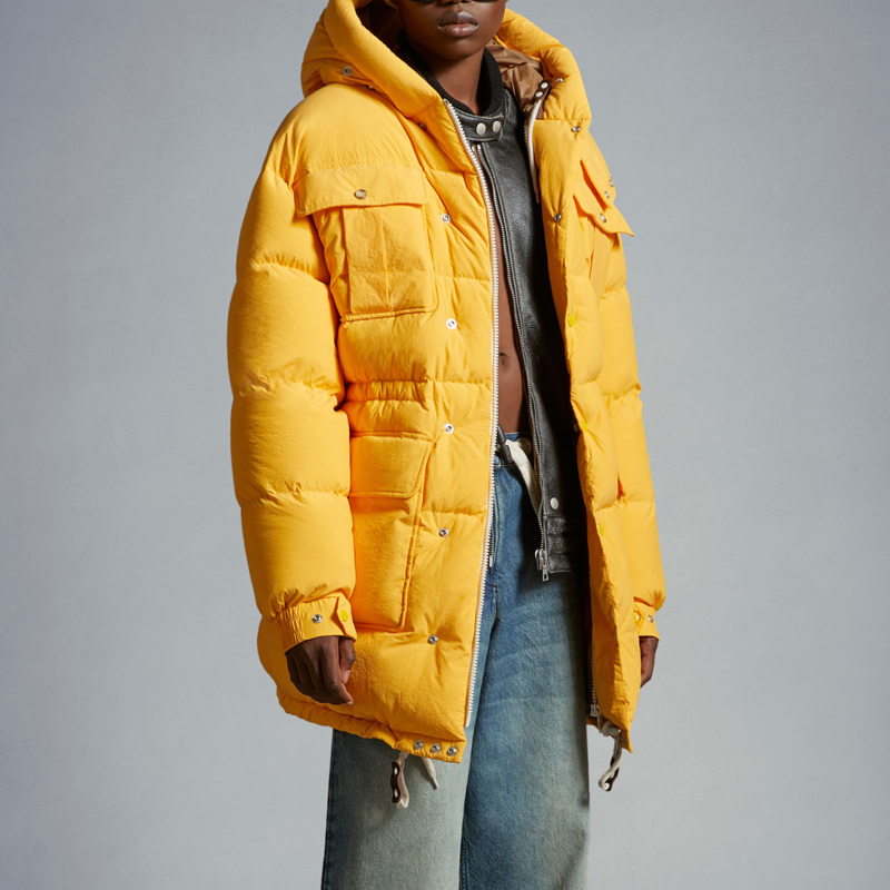 MONCLER GENIUS PALM ANGELS Orange Nylon Parka Down Jacket Unisex with Pockets. I209L1C00002M3377130 圖 6