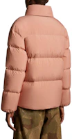 Shop MONCLER GENIUS x PALM ANGELS Pink Nylon Down Jacket FW23 Unisex Retro Style I209L1A00002M337750M