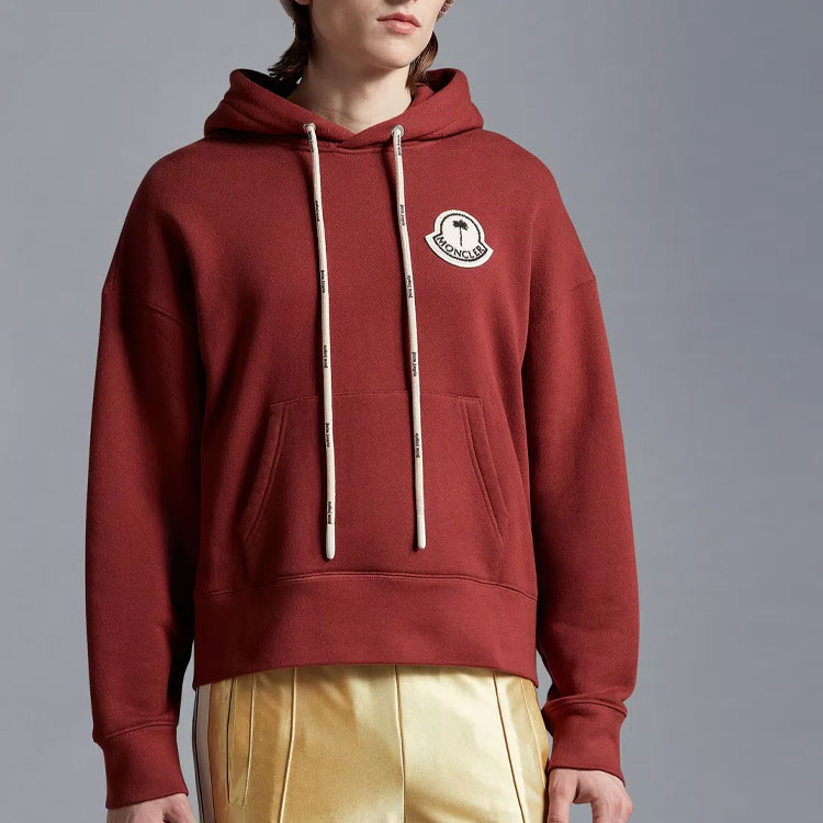 Details for MONCLER GENIUS x PALM ANGELS Red Logo Hoodie Unisex Collaboration. H209L8G00007M2513470