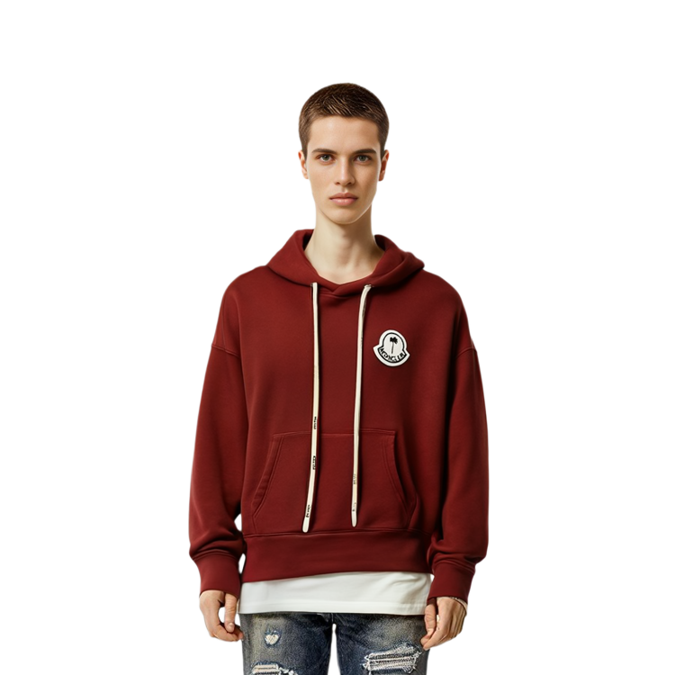 Cheap MONCLER GENIUS x PALM ANGELS Red Logo Hoodie Unisex Collaboration. H209L8G00007M2513470