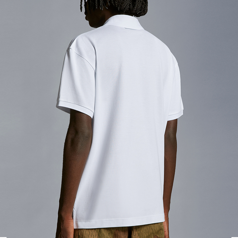 MONCLER GENIUS Palm Angels Retro Logo Cotton Polo Shirt Unisex White. I209L8A00002M3588001 圖 5