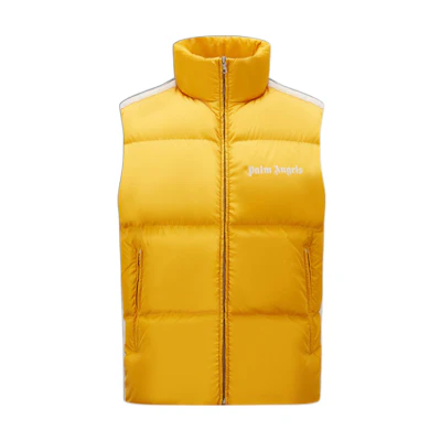MONCLER GENIUS Palm Angels Yellow Logo Print Puffer Vest Unisex H209L1A00015M2563125