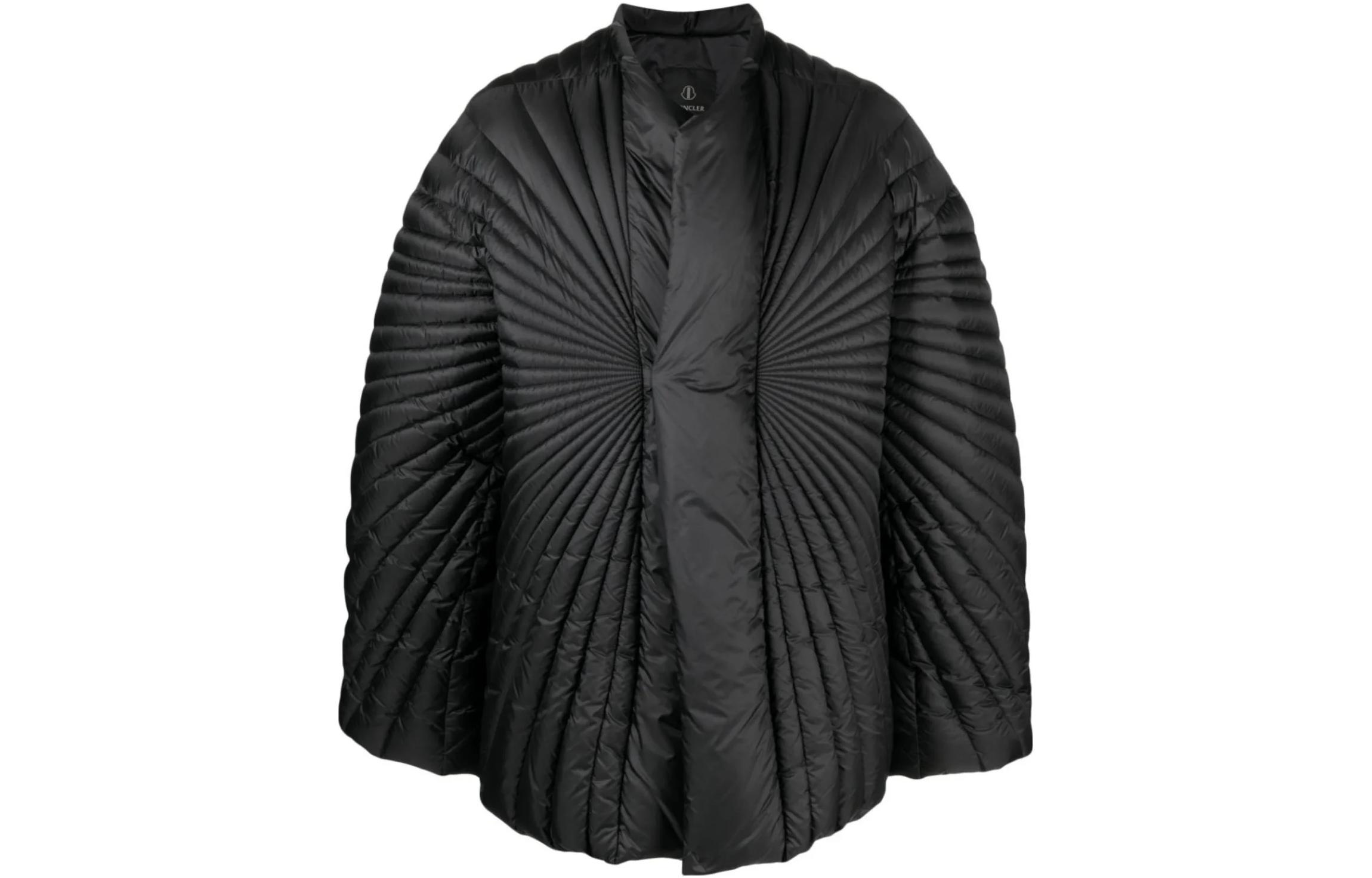 MONCLER GENIUS RICK OWENS FW23 Black Fitted Zip-Up Puffer Jacket Unisex. I209N1B00001M3632999