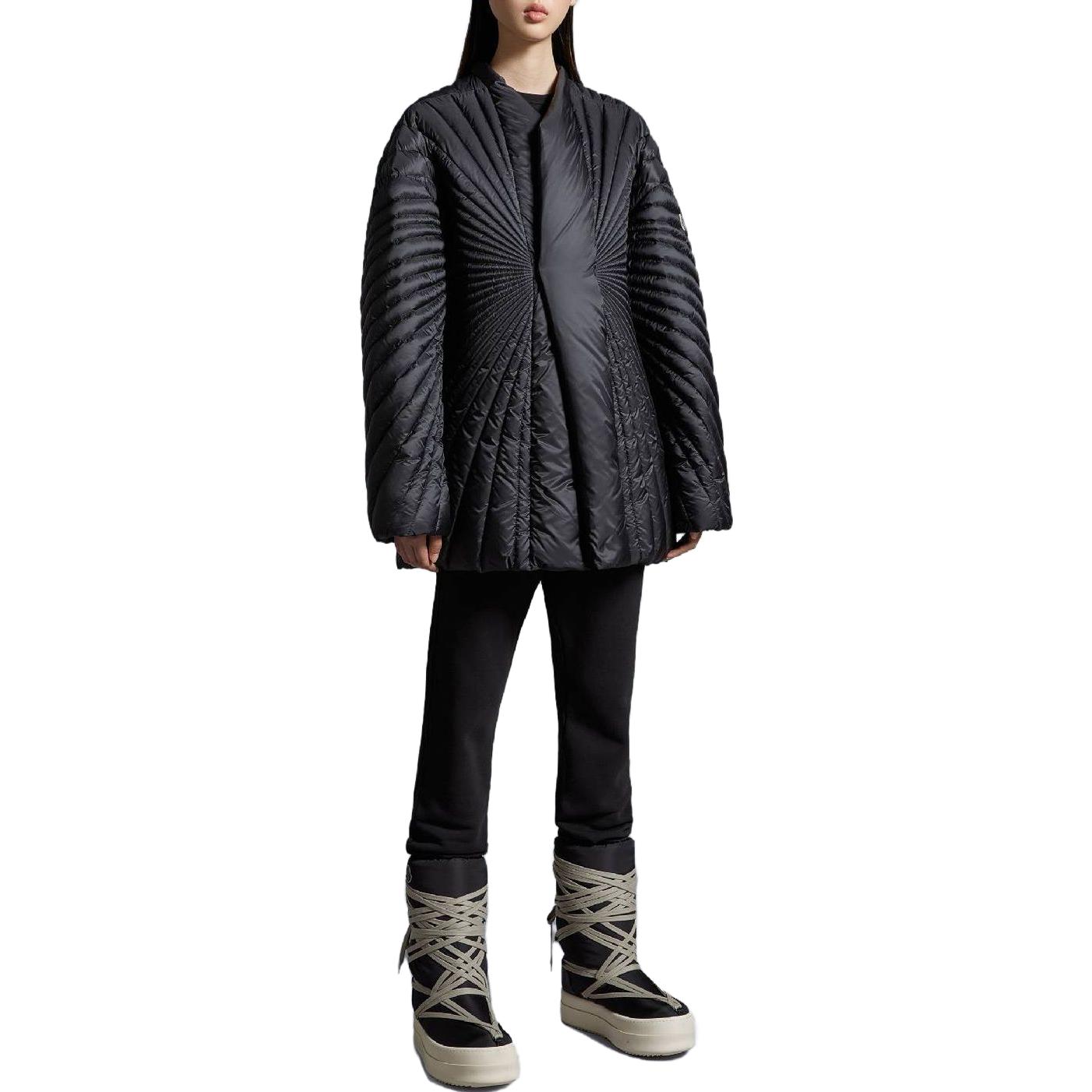 MONCLER GENIUS RICK OWENS FW23 Black Fitted Zip-Up Puffer Jacket Unisex. I209N1B00001M3632999 圖 3