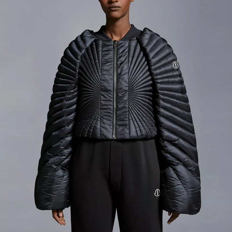 MONCLER GENIUS RICK OWENS FW23 Detachable Scarf Down Jacket Black Unisex I209N1A00002M3632999 圖 3