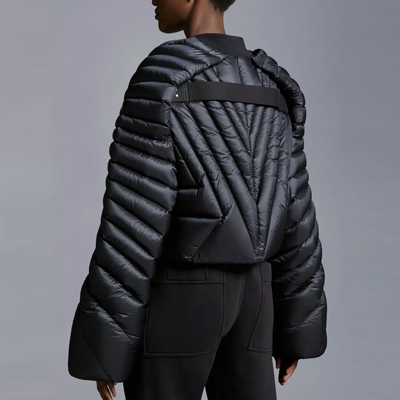 MONCLER GENIUS RICK OWENS FW23 Detachable Scarf Down Jacket Black Unisex I209N1A00002M3632999 圖 4