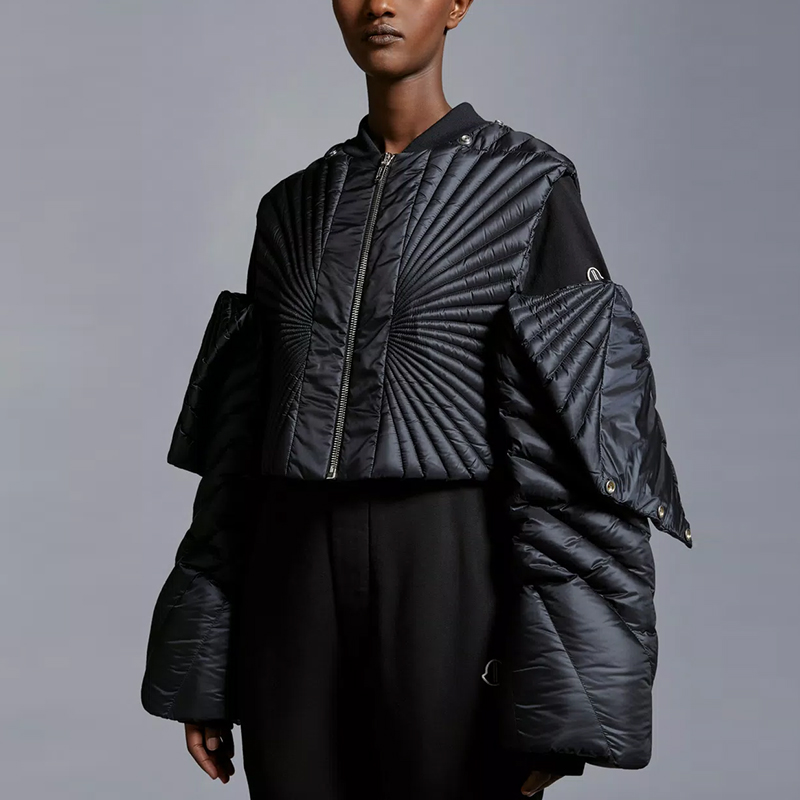 MONCLER GENIUS RICK OWENS FW23 Detachable Scarf Down Jacket Black Unisex I209N1A00002M3632999 圖 5