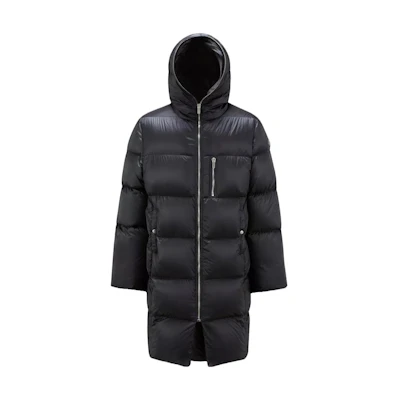 MONCLER GENIUS RICK OWENS FW23 GIMP Hooded Long Down Jacket Unisex Black I209N1C00003M3632999