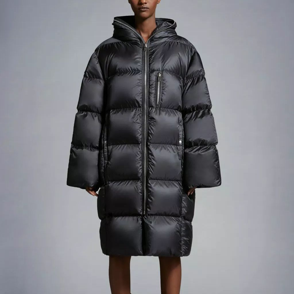 MONCLER GENIUS RICK OWENS FW23 GIMP Hooded Long Down Jacket Unisex Black I209N1C00003M3632999 圖 4