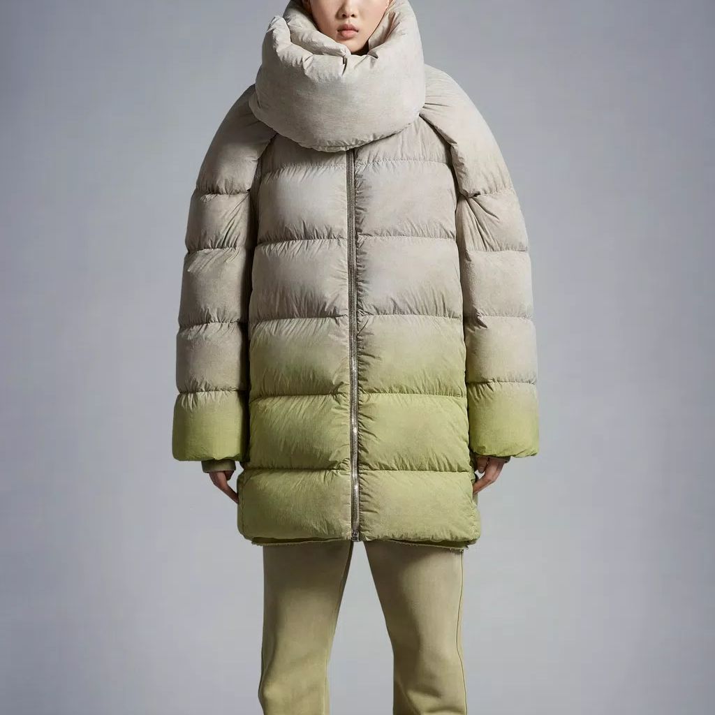 MONCLER GENIUS RICK OWENS FW23 Gradient Detachable Long Down Coat Green Unisex I209N1C00002M373428D 圖 3