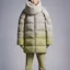 Lookbook MONCLER GENIUS x RICK OWENS FW23 Gradient Detachable Long Down Coat Green Unisex I209N1C00002M373428D