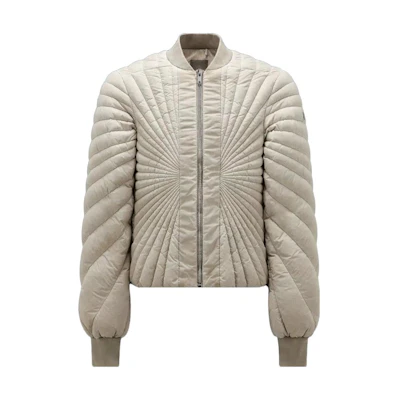 MONCLER GENIUS RICK OWENS FW23 Khaki Zip-Up Collar Down Jacket Unisex I209N1A00006M385522D