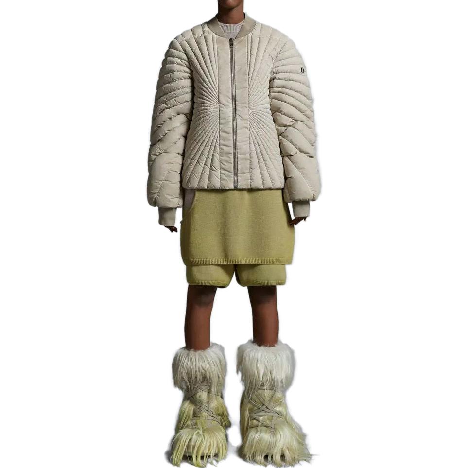 MONCLER GENIUS RICK OWENS FW23 Khaki Zip-Up Collar Down Jacket Unisex I209N1A00006M385522D 圖 3