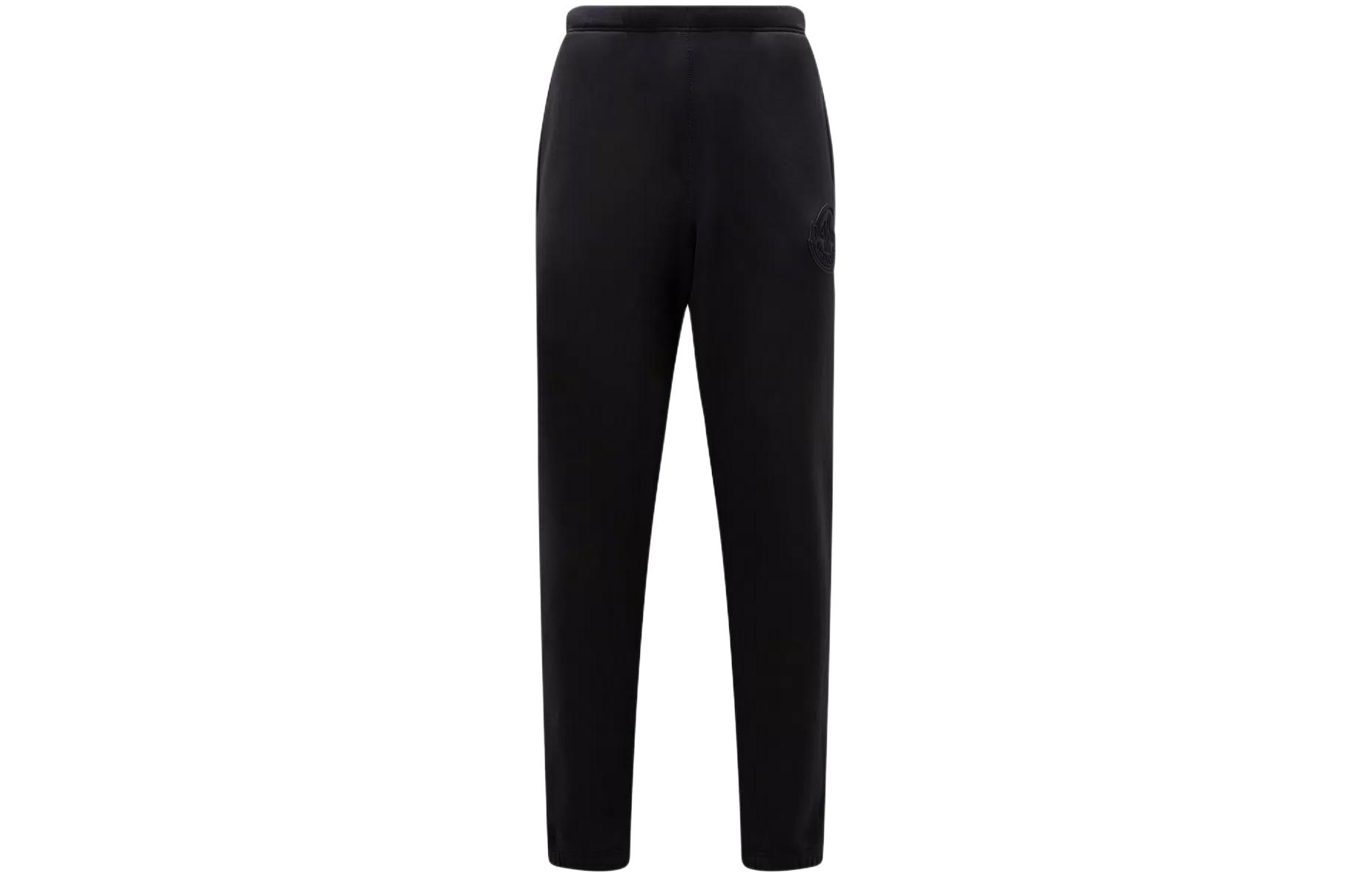 MONCLER GENIUS x Roc Nation SS24  Black Jogger Knit Pants with Logo Patch I209W8H00004809KX999