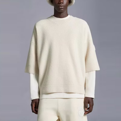 MONCLER GENIUS x Roc Nation SS24 白色七分袖圆领毛衣。 I209W9C00001M1115034 Lookbook MONCLER GENIUS x Roc Nation SS24 白色七分袖圆领毛衣。 I209W9C00001M1115034