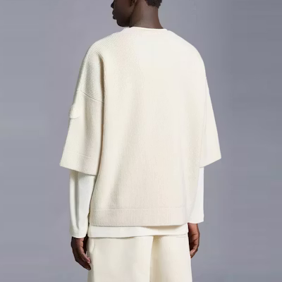 MONCLER GENIUS x Roc Nation SS24 白色七分袖圆领毛衣。 I209W9C00001M1115034 Purchase MONCLER GENIUS x Roc Nation SS24 白色七分袖圆领毛衣。 I209W9C00001M1115034