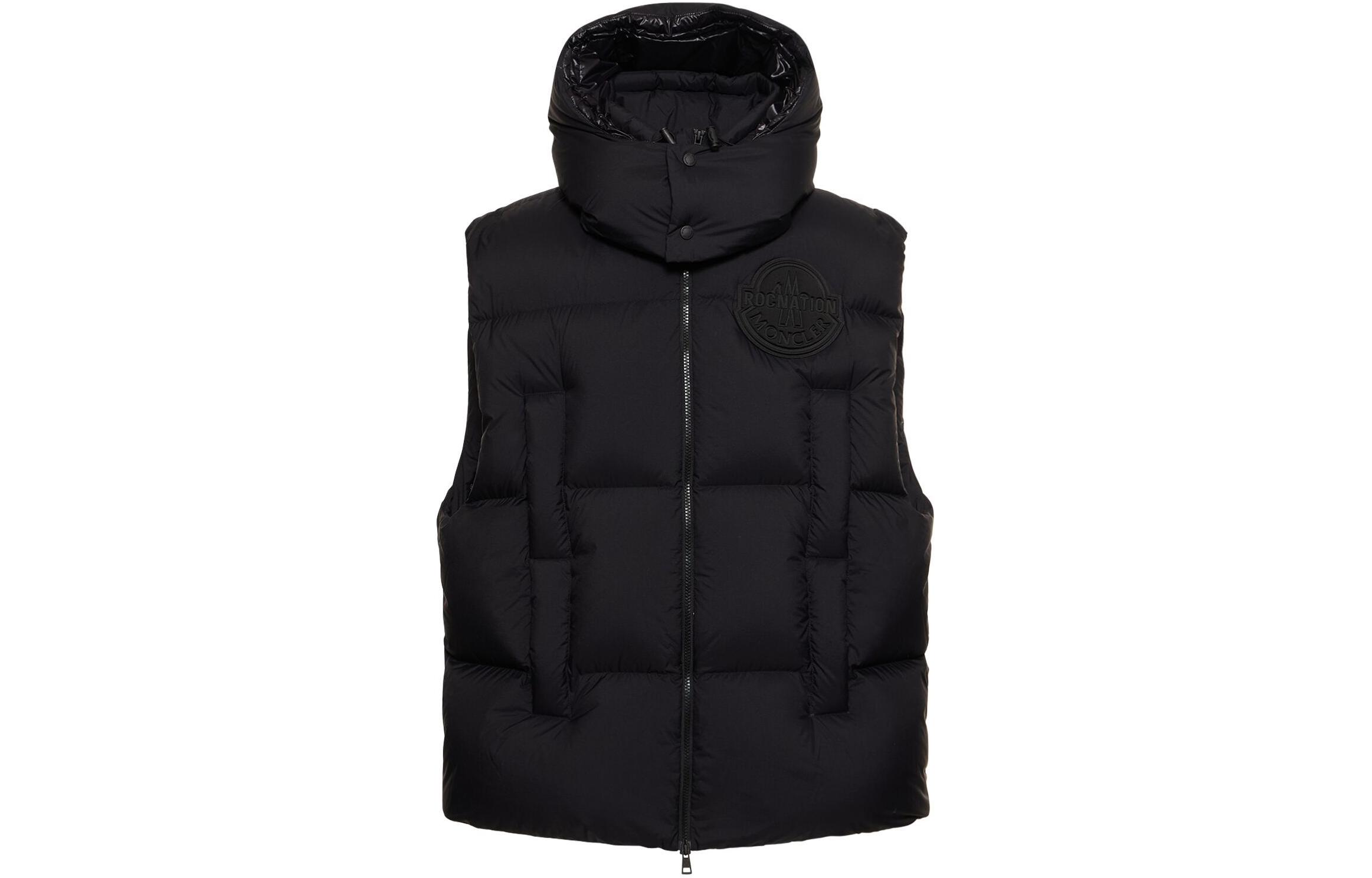 MONCLER GENIUS Roc Nation SS24 Apus Unisex Black Hooded Puffer Vest. I209W1A00005M3381999 圖 2