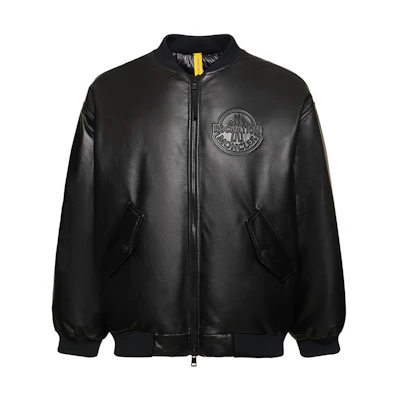 MONCLER GENIUS Roc Nation SS24 Cassiopeia Leather Puffer Jacket Black Unisex. I209W1A00002M3384999
