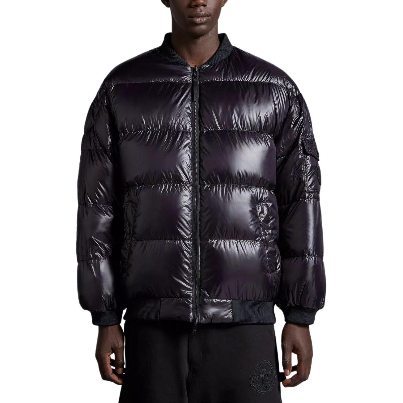 Purchase 몽클레르 지니어스 x 록네이션 SS24 카시오페이아 가죽 패딩 재킷 블랙 유니섹스. I209W1A00002M3384999