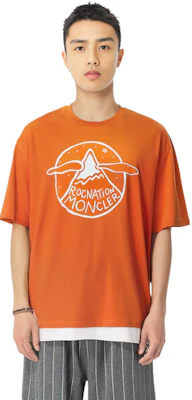 MONCLER GENIUS x Roc Nation 男款亮橙色印花短袖T恤 SS24 系列 I209W8C0000689A8Y328 Details for MONCLER GENIUS x Roc Nation 男款亮橙色印花短袖T恤 SS24 系列 I209W8C0000689A8Y328