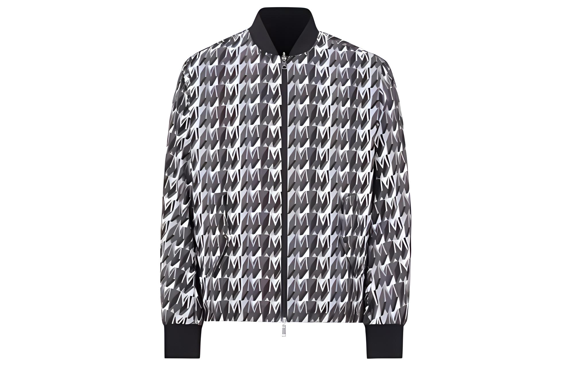 Moncler Geometric Print Slim Fit Reversible Bomber Jacket Men Multicolor J10911A00152597NKS99